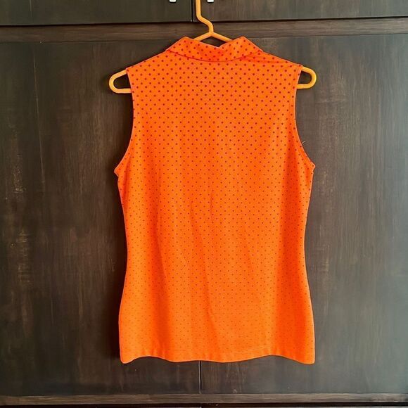 Nike Golf Orange Sleeveless Polo Top Size Small - Picture 4 of 4